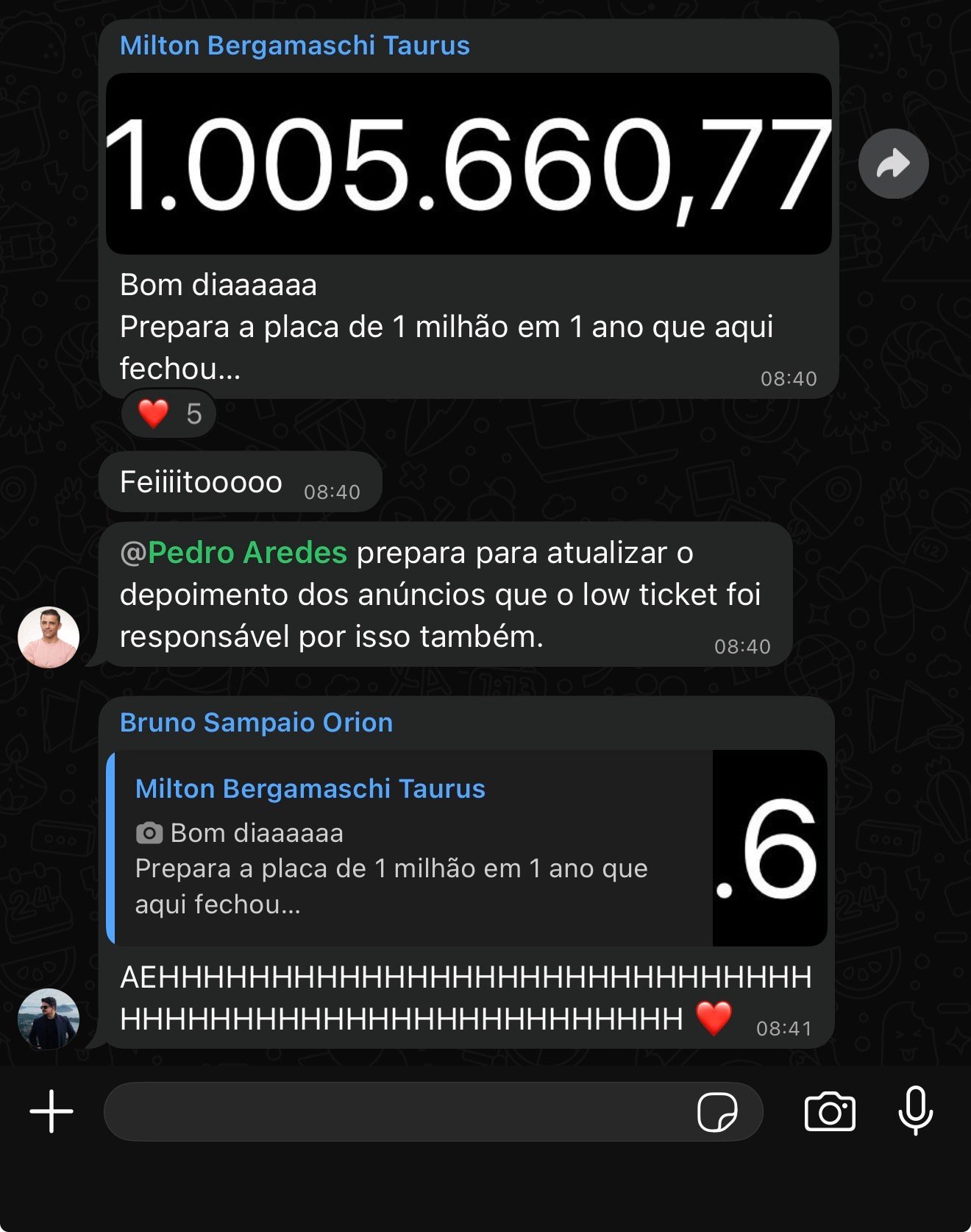 Milton Bergamaschi — R$1.005.660,77 faturados