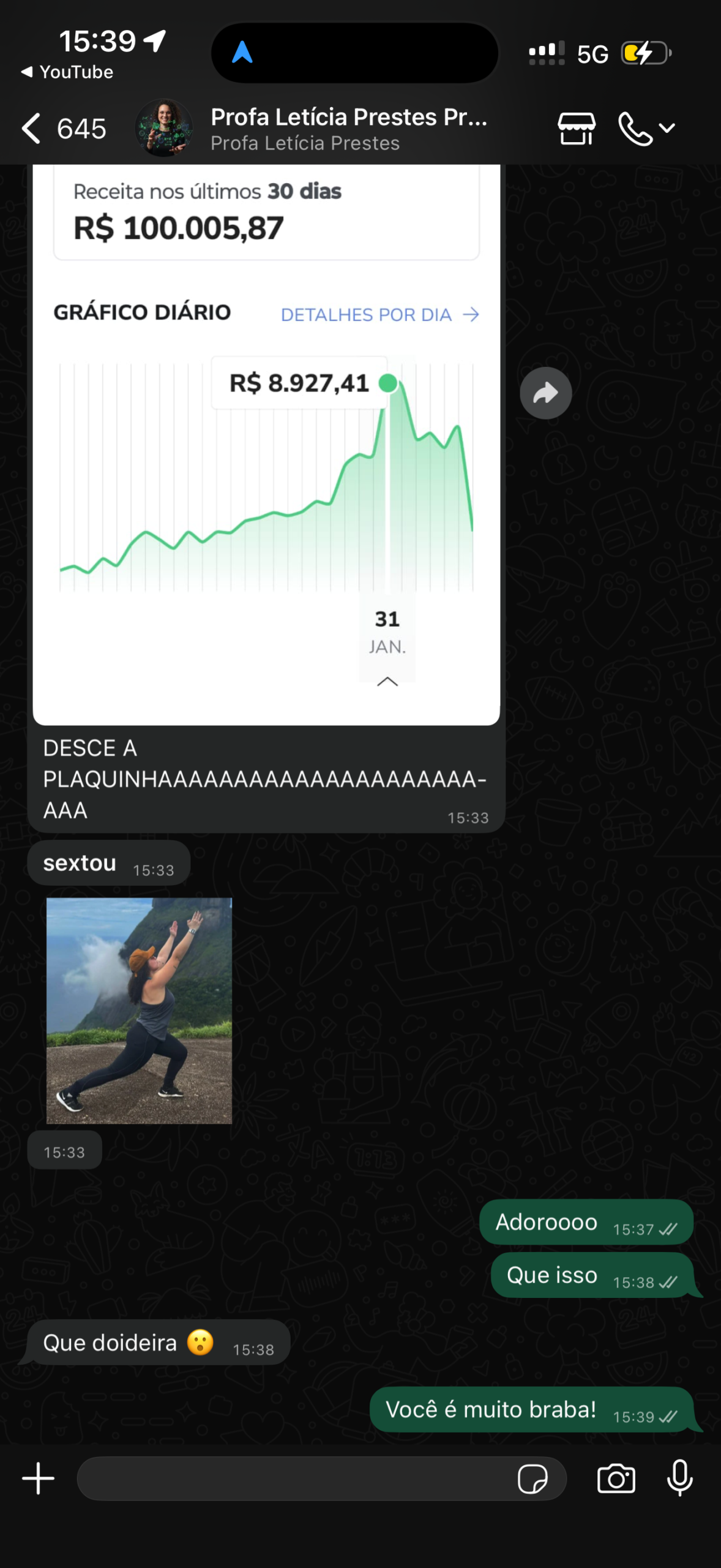 Profa Letícia Prestes — R$100k nos últimos 30 dias